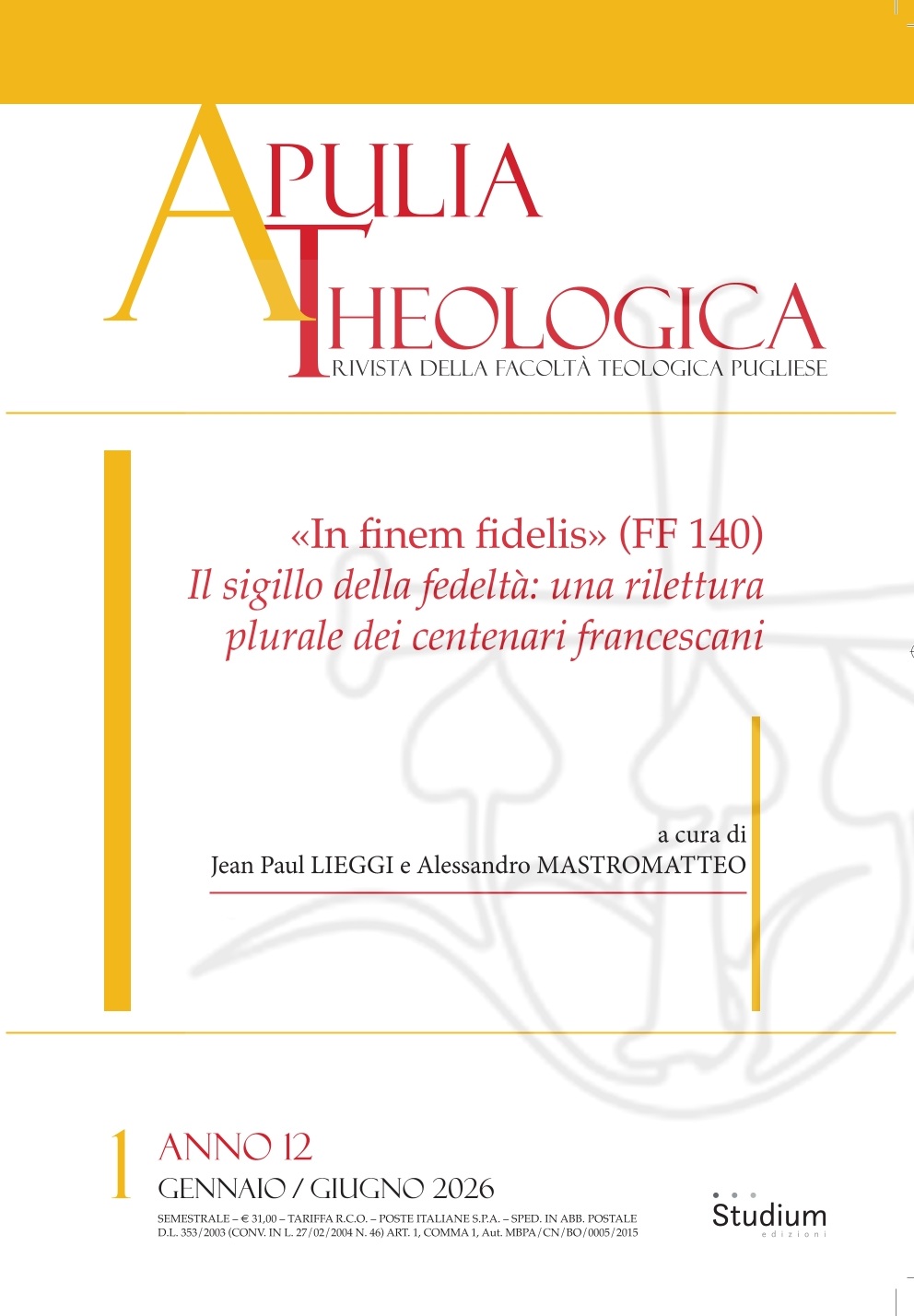 					Visualizza V. 12 N. 1 (2026): Apulia theologica vol. 12, fascicolo 1
				